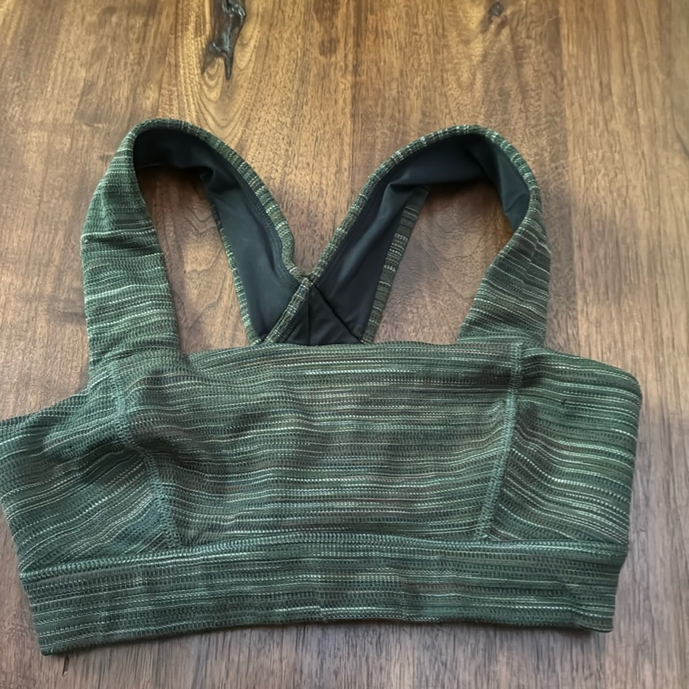 Free people movement sports bra amazing condition olive green